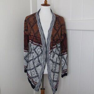 TOBI | Texture Patterned Open Front Lightweight Cardigan